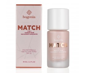 База-хайлайтер під макіяж MATCH 3 in1 Makeup Base, Face & Body Highlighter Bogenia BG613