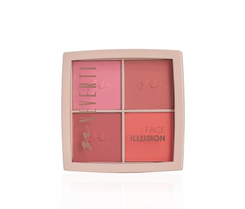 Палетка рум'ян Illusion Blush NEVERTI NP207